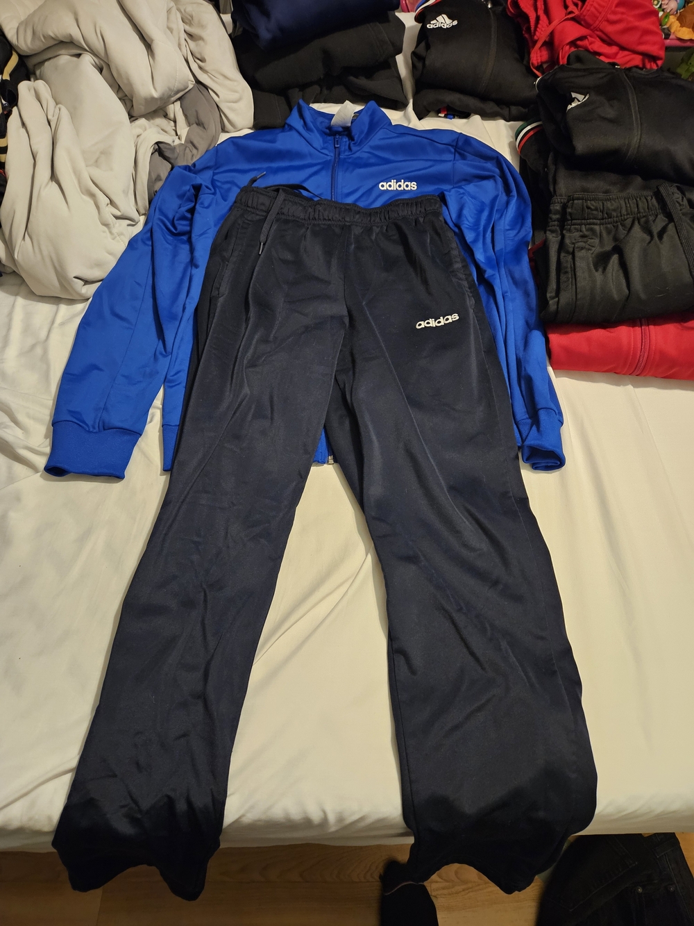 adidas Men’s Navy Sweatpants With Blue Jacket